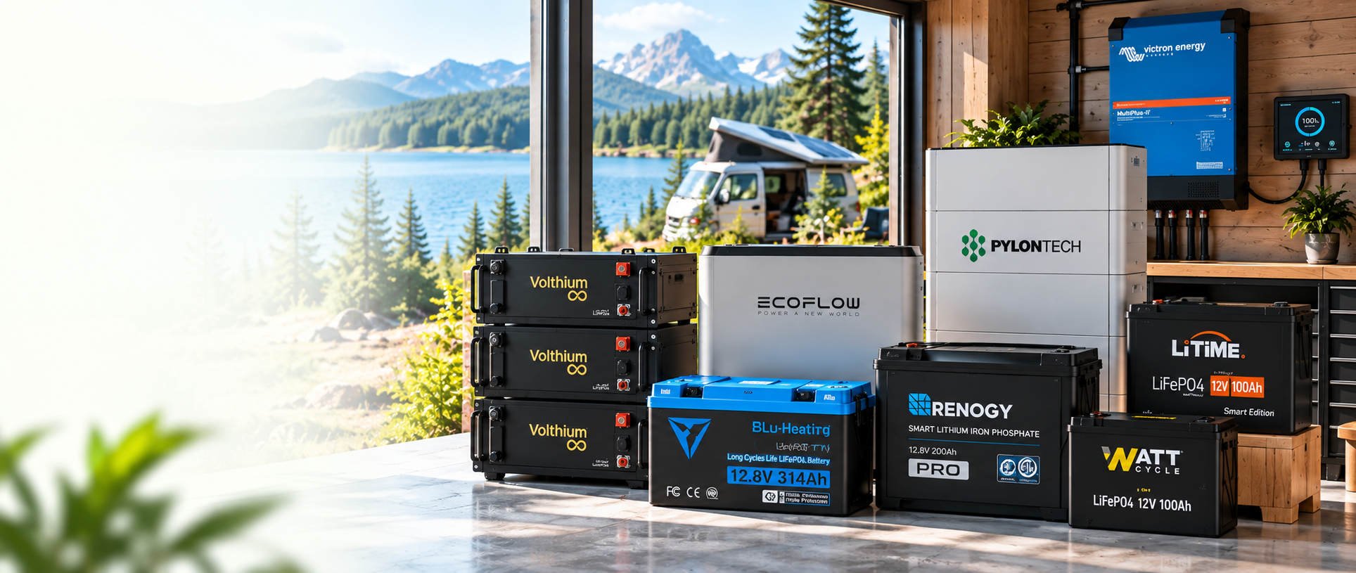 Batteries lithium et équipements énergétiques dans une installation autonome